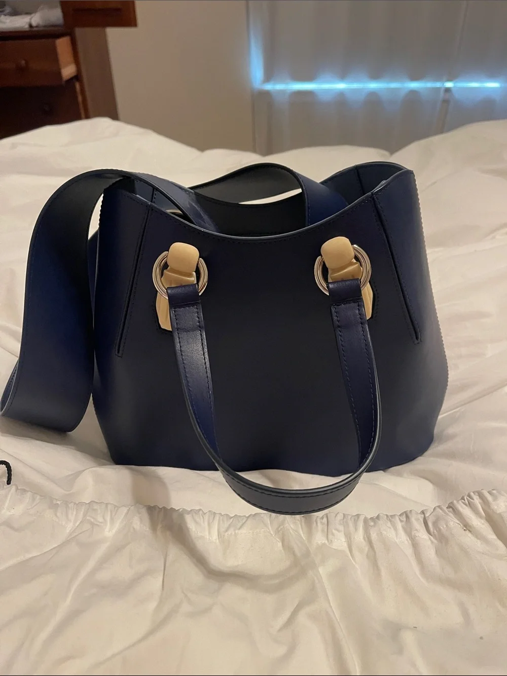 Aevha London navy leather
